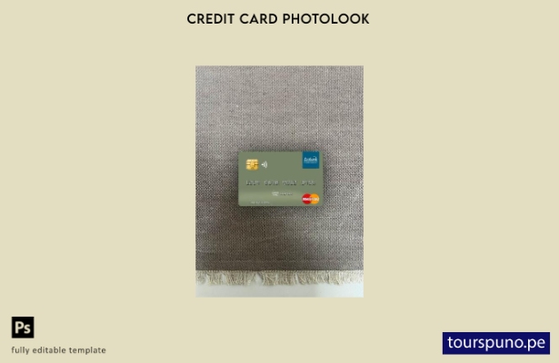 listo para imprimir plantilla frontal de aspecto fotográfico de Mastercard Togo 
